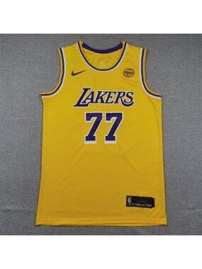 Youths Kids Luka Doncic Yellow Stitched Jersey